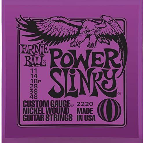 Se Ernie Ball 2220 Power Slinky El-guitar strenge 011-048 hos Allround Musik